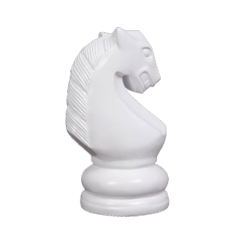 Mega Chess Buy Individual Chess Pieces MegaChess 28 Inch White Fiberglass Knight Giant Chess Piece