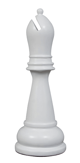 Mega Chess Buy Individual Chess Pieces MegaChess 34 Inch White Fiberglass Bishop Giant Chess Piece