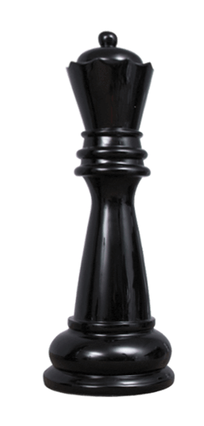 Mega Chess Buy Individual Chess Pieces MegaChess 39 Inch Black Fiberglass Queen Giant Chess Piece