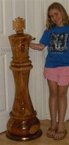 Mega Chess Buy Individual Chess Pieces MegaChess 48 Inch Light Teak King Giant Chess Piece