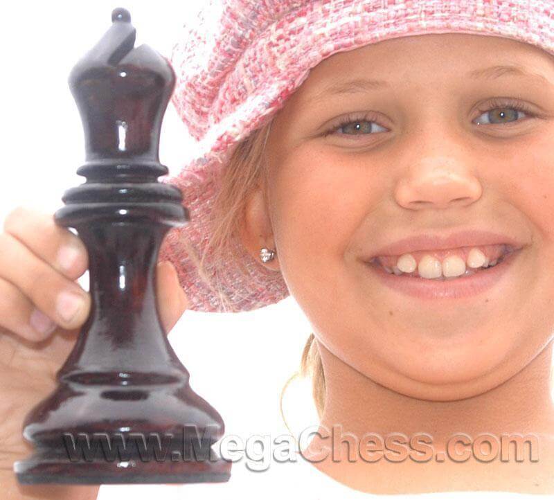 Mega Chess Buy Individual Chess Pieces MegaChess 6 Inch Dark Teak Bishop Giant Chess Piece