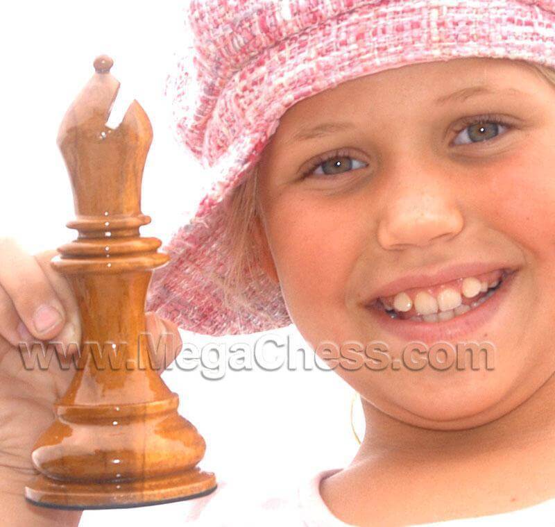 Mega Chess Buy Individual Chess Pieces MegaChess 6 Inch Light Teak Bishop Giant Chess Piece