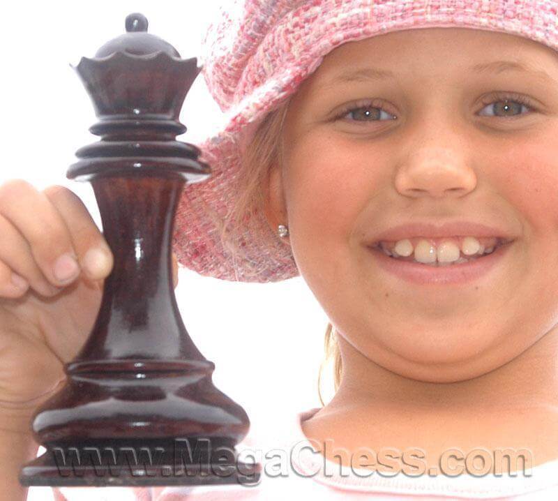 Mega Chess Buy Individual Chess Pieces MegaChess 7 Inch Dark Teak Queen Giant Chess Piece