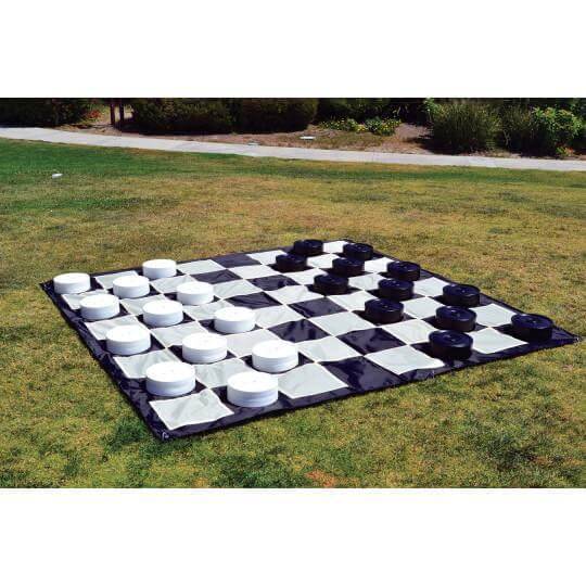 Mega Chess Giant Checkers Shop 10" Giant Checkers with Nylon Chess Board at MegaChess