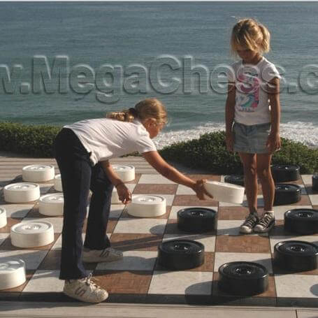 Mega Chess Giant Checkers Shop 10" Giant Checkers with Nylon Chess Board at MegaChess