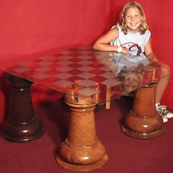 Mega Chess Giant Chess Boards MegaChess 36 Inch Etched Glass Giant Chess Board