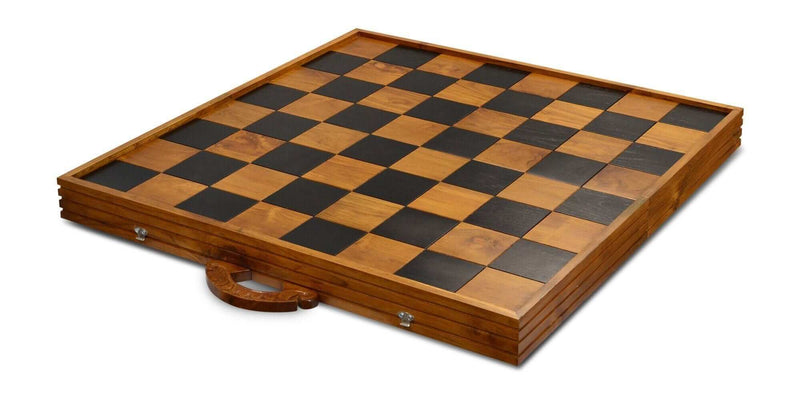 Mega Chess Giant Chess Boards MegaChess MegaBox Teak Giant Chess Board With 4 Inch Squares - 2' 10" x 2' 10"