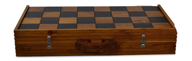 Mega Chess Giant Chess Boards MegaChess MegaBox Teak Giant Chess Board With 4 Inch Squares - 2' 10" x 2' 10"