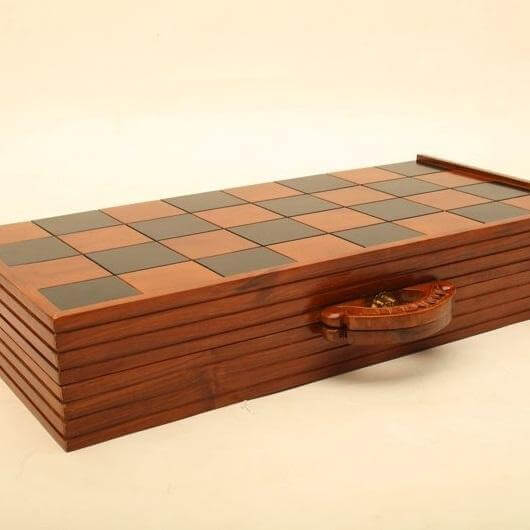 Mega Chess Giant Chess Boards MegaChess MegaBox Teak Giant Chess Board With 4 Inch Squares - 2' 10" x 2' 10"