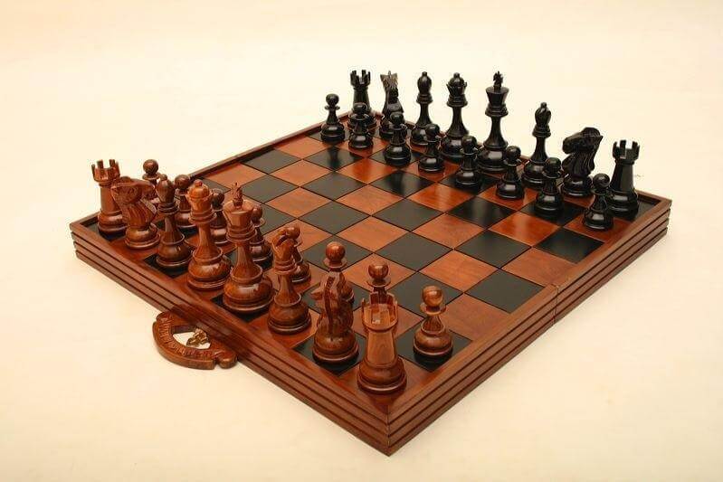 Mega Chess Giant Chess Boards MegaChess MegaBox Teak Giant Chess Board With 4 Inch Squares - 2' 10" x 2' 10"