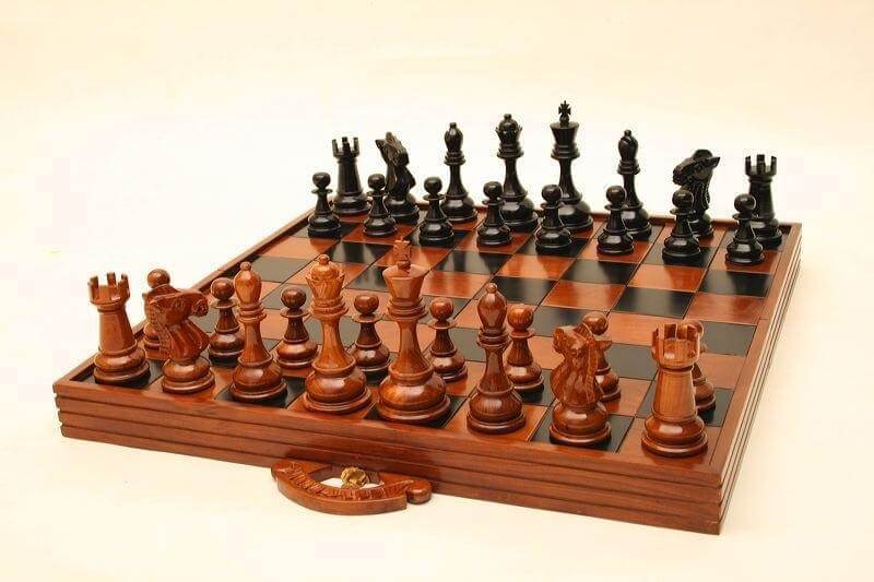 Mega Chess Giant Chess Boards MegaChess MegaBox Teak Giant Chess Board With 4 Inch Squares - 2' 10" x 2' 10"