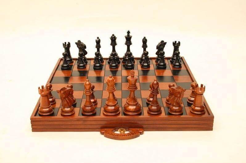 Mega Chess Giant Chess Boards MegaChess MegaBox Teak Giant Chess Board With 4 Inch Squares - 2' 10" x 2' 10"