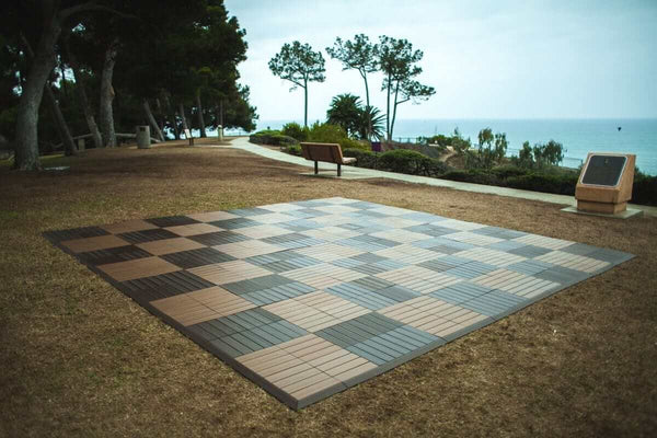 Mega Chess Giant Chess Boards New Wood Teak and Walnut Chess Board with 24" Squares SEL