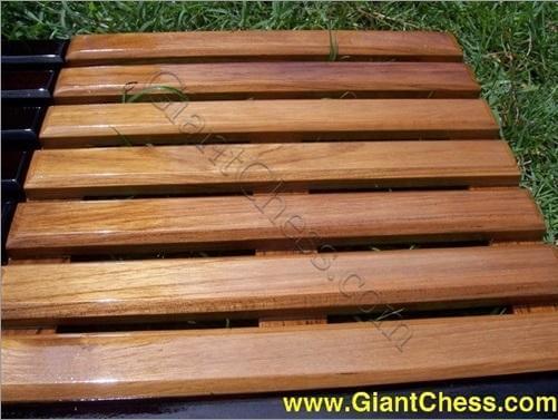 Mega Chess Giant Chess Boards Slotted Teak Chess Board with 6" Squares