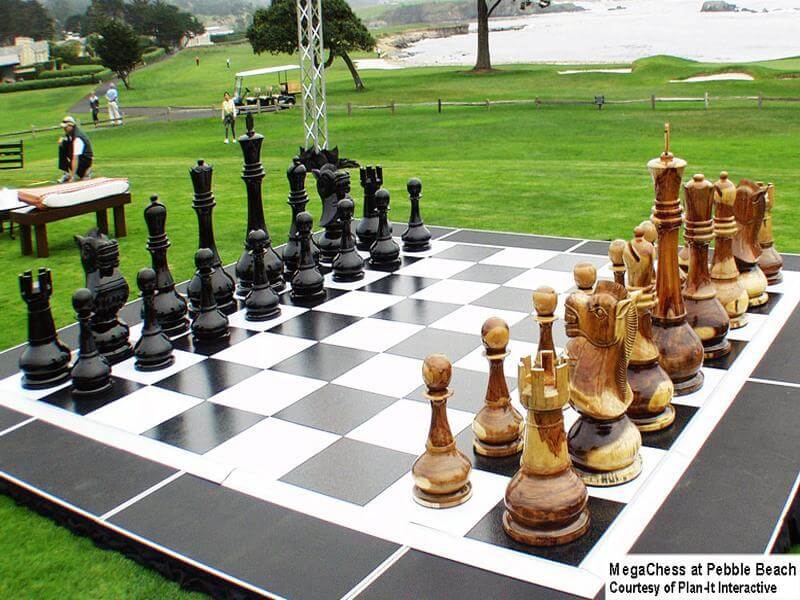 Mega Chess Giant Chess Sets MegaChess 36 Inch Teak Giant Chess Set