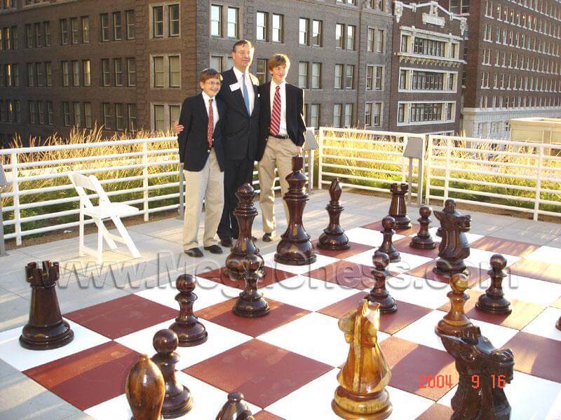 Mega Chess Giant Chess Sets MegaChess 36 Inch Teak Giant Chess Set