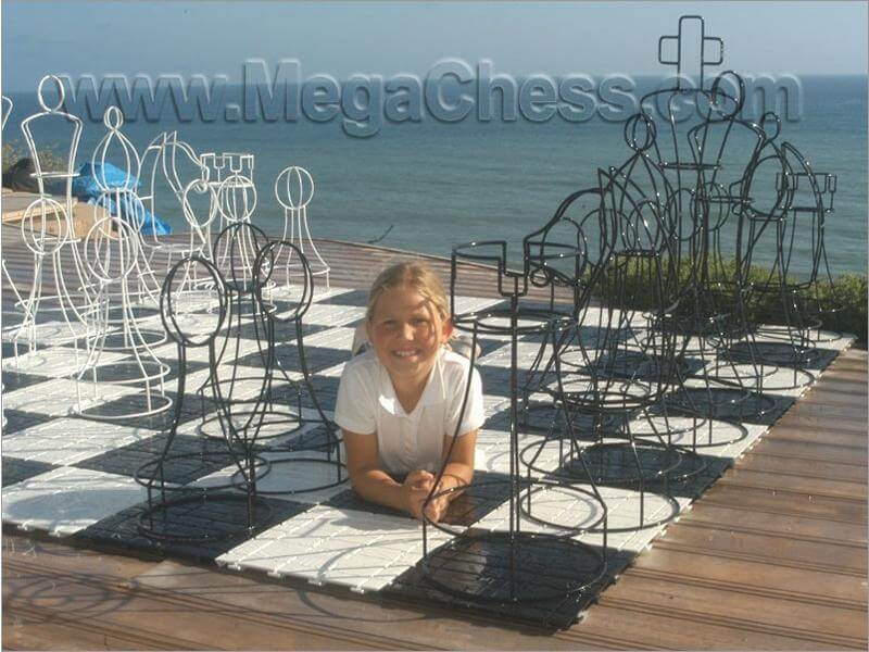 Mega Chess Giant Chess Sets MegaChess 37 Inch Topiary Wire Frame Giant Chess Set