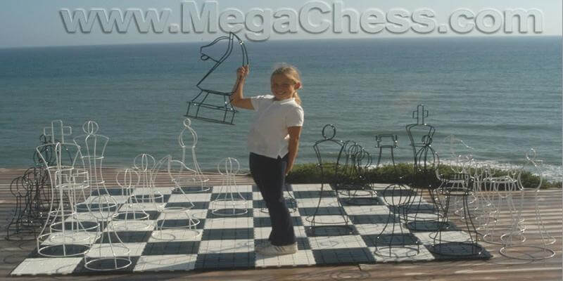 Mega Chess Giant Chess Sets MegaChess 37 Inch Topiary Wire Frame Giant Chess Set