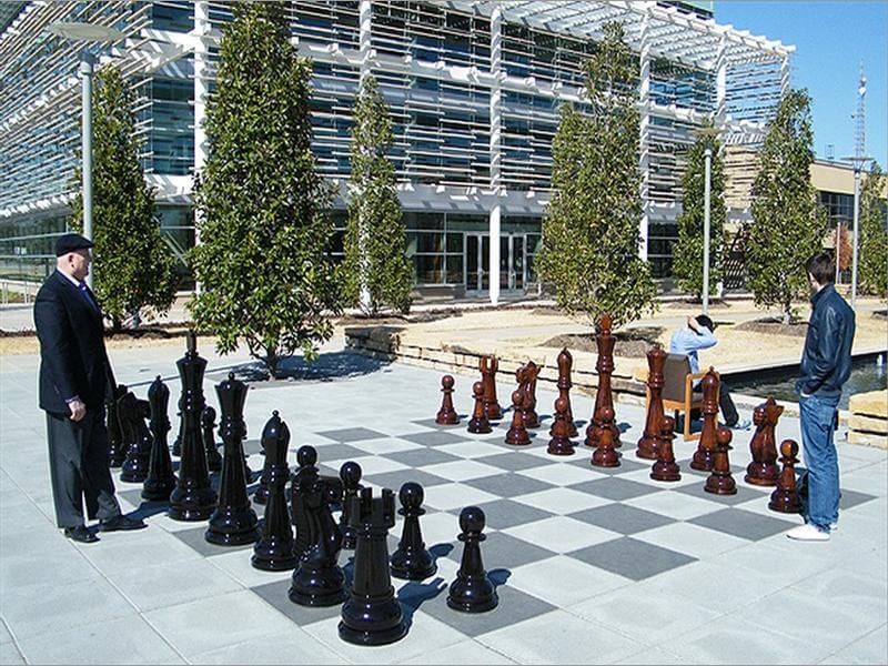 Mega Chess Giant Chess Sets MegaChess 48-Inch Teak Giant Chess Set