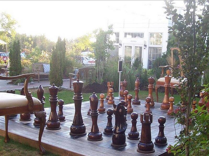 Mega Chess Giant Chess Sets MegaChess 48-Inch Teak Giant Chess Set