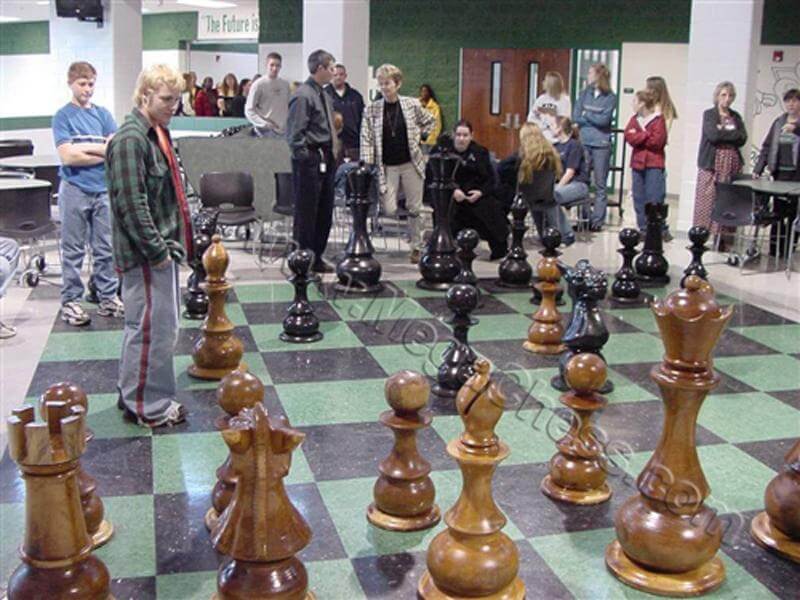 Mega Chess Giant Chess Sets MegaChess 48-Inch Teak Giant Chess Set