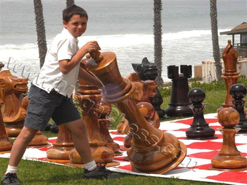 Mega Chess Giant Chess Sets MegaChess 48-Inch Teak Giant Chess Set