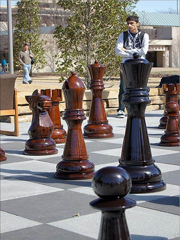 Mega Chess Giant Chess Sets MegaChess 48-Inch Teak Giant Chess Set