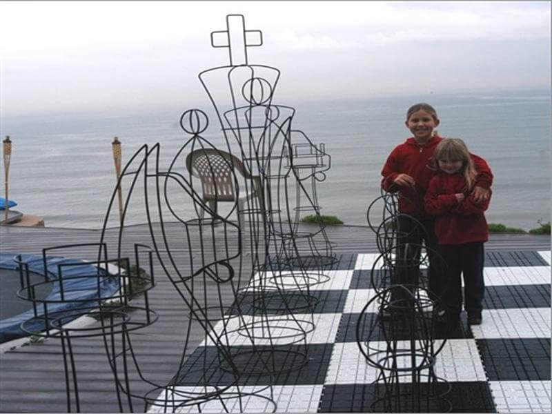 Mega Chess Giant Chess Sets MegaChess 72 Inch Topiary Wire Frame Giant Chess Set