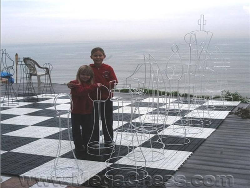 Mega Chess Giant Chess Sets MegaChess 72 Inch Topiary Wire Frame Giant Chess Set