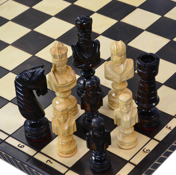 Mega Chess Giant Chess Sets MegaChess 8 Inch Polish Birch Giant Chess Set