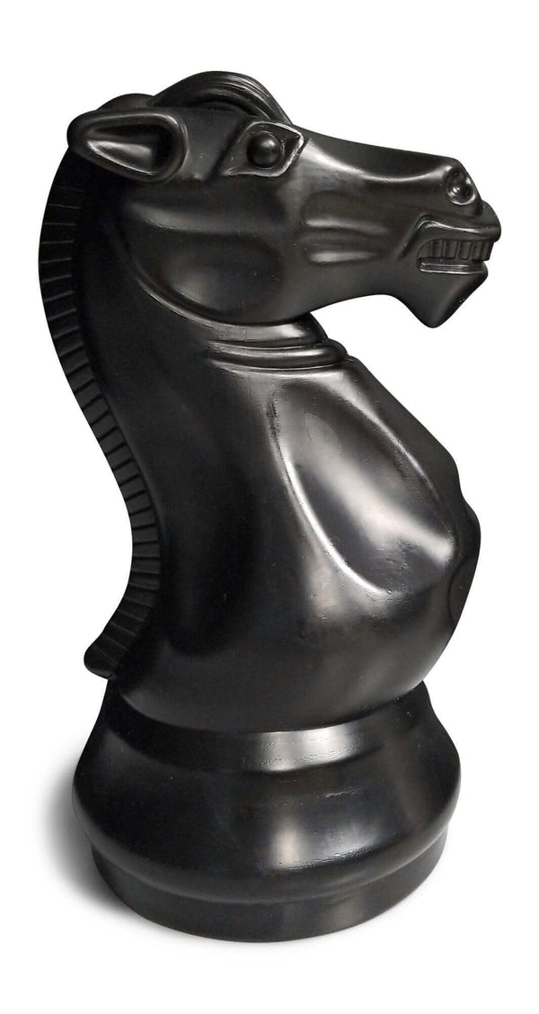 MegaChess Floor Games MegaChes12 Inch Black Plastic Knight Giant Chess Piece