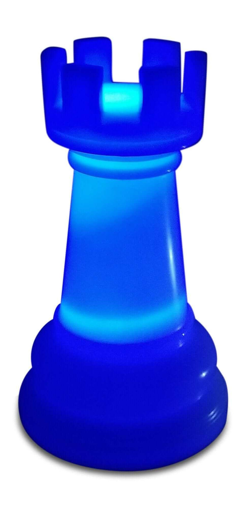 MegaChess Floor Games MegaChess 14 Inch Perfect Rook Light-Up Giant Chess Piece - Blue