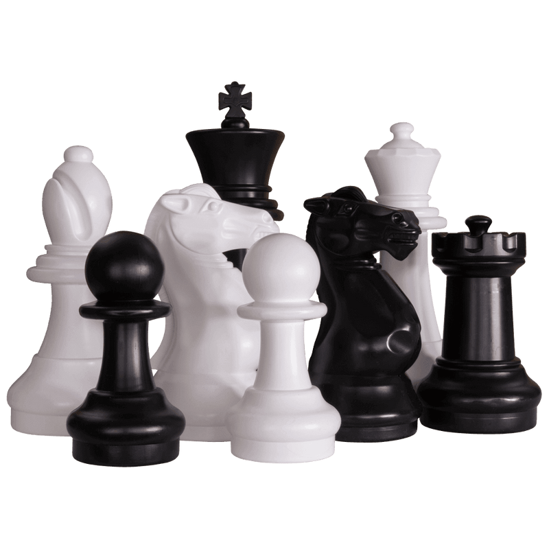 MegaChess Floor Games MegaChess 16 Inch Plastic Giant Chess Set With Commercial Grade Roll-up Chessboard