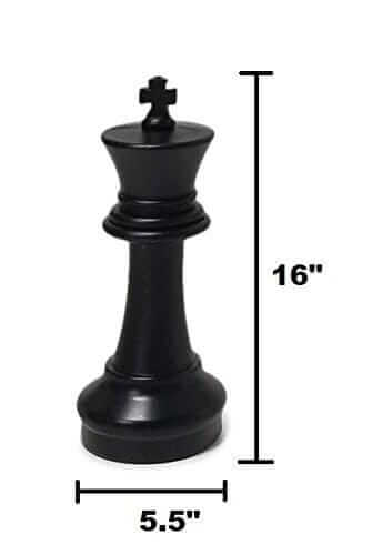 MegaChess Floor Games MegaChess 16 Inch Plastic Giant Chess Set With Commercial Grade Roll-up Chessboard