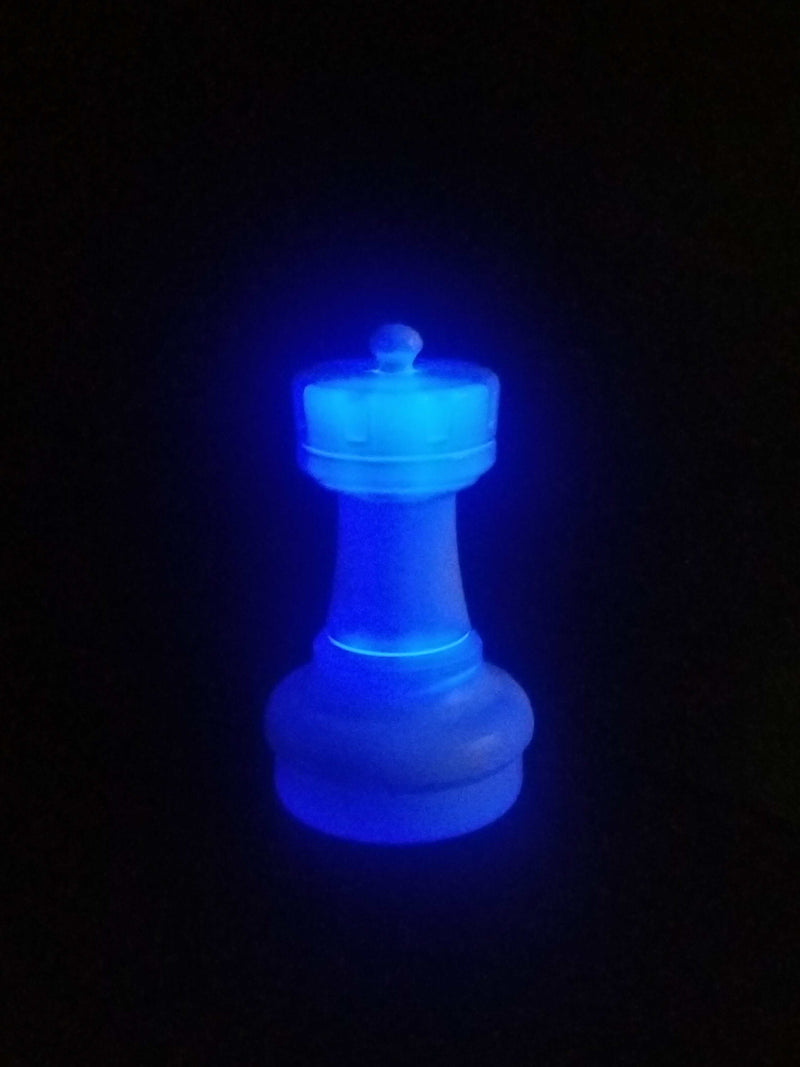 MegaChess Floor Games MegaChess 17 Inch LED Rook Individual Plastic Chess Piece - Blue