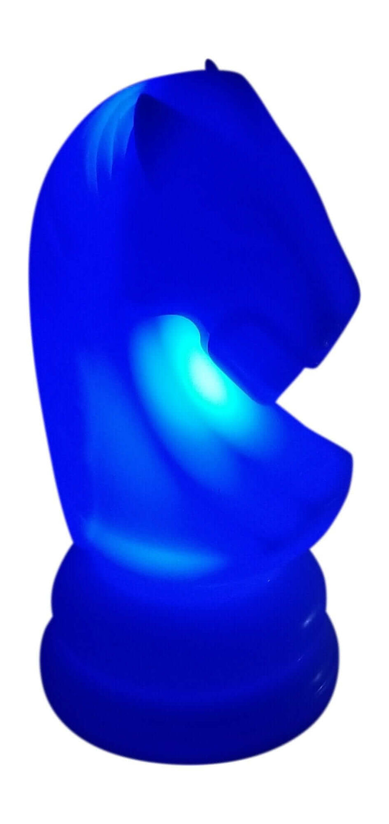 MegaChess Floor Games MegaChess 17 Inch Perfect Knight Light-Up Giant Chess Piece - Blue