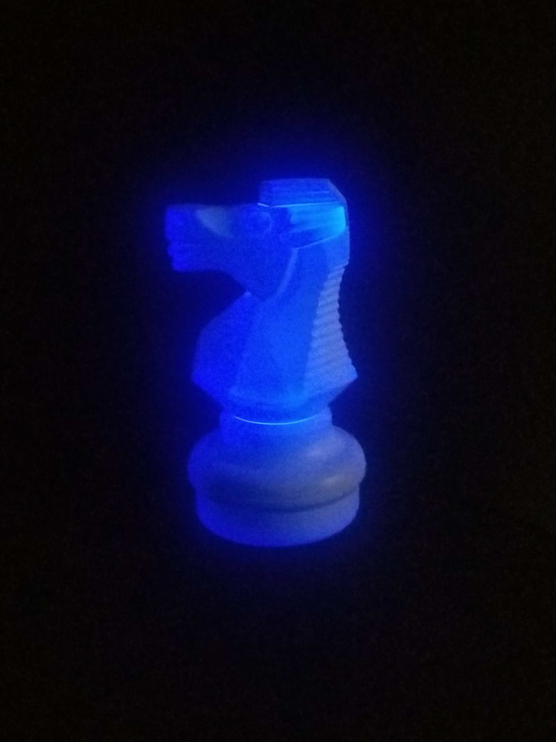 MegaChess Floor Games MegaChess 18 Inch LED Knight Individual Plastic Chess Piece - Blue