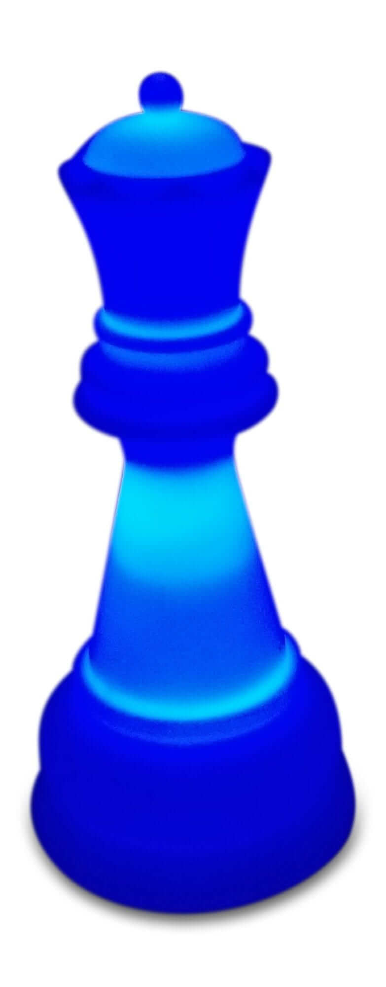 MegaChess Floor Games MegaChess 22 Inch Perfect Queen Light-Up Giant Chess Piece - Blue