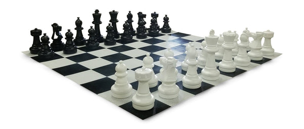 MegaChess Floor Games MegaChess 25 Inch Plastic Giant Chess Set with Hard Plastic Chessboard