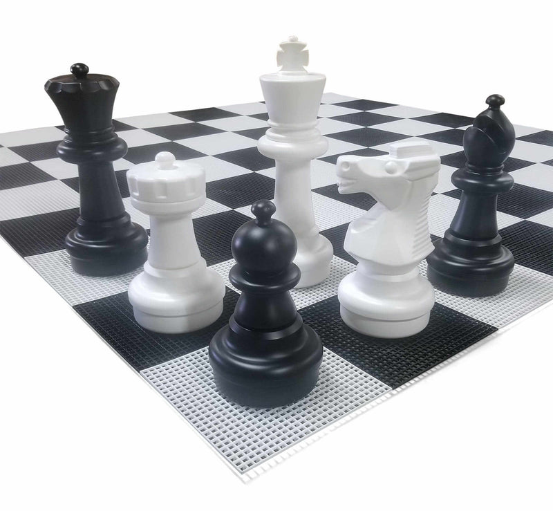 MegaChess Floor Games MegaChess 25 Inch Plastic Giant Chess Set with Hard Plastic Chessboard