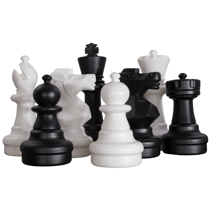 MegaChess MegaChess 25 Inch Plastic Giant Chess Set with Commercial Grade Roll-Up Chessboard