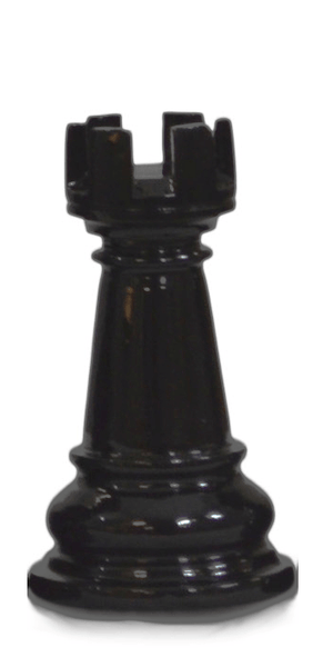  MegaChess Individual Chess Piece - Rook - 8.5 Inches Tall -  Black : Toys & Games